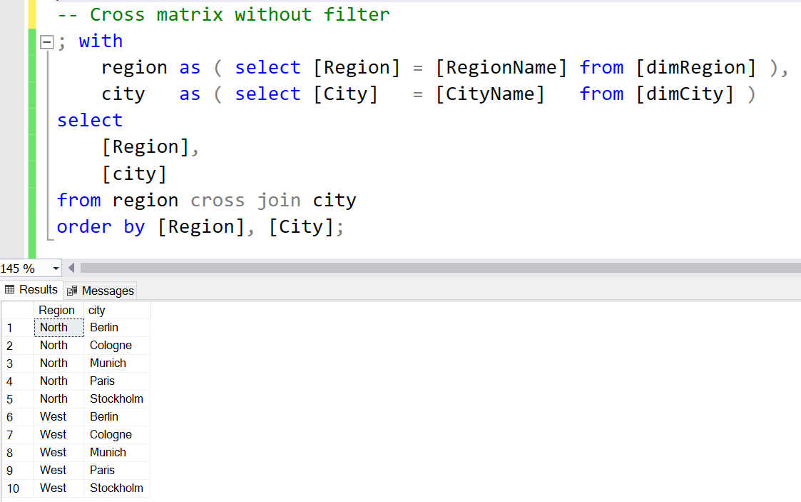 Figure 6 - SUMMARIZECOLUMNS on SQL Figure 6 - SUMMARIZECOLUMNS on SQL